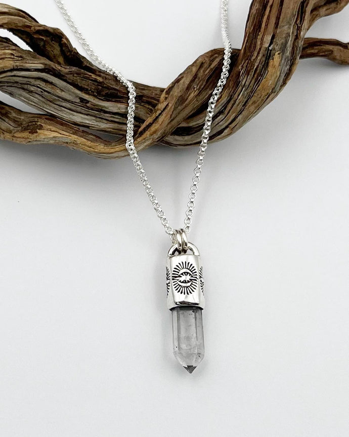 Tibetan Quartz Portal Talisman Necklace