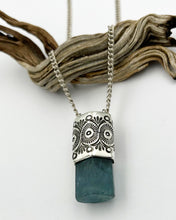 Aquamarine Desert Flower Talisman Necklace