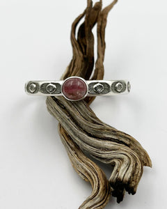Pink/Peach Tourmaline Peyote Heavyweight Stacker Cuff XS