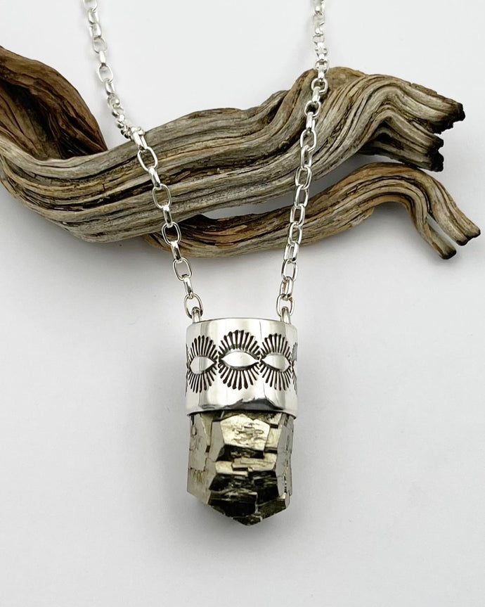 Pyrite Eye Talisman Necklace