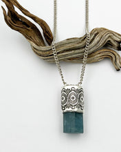 Aquamarine Desert Flower Talisman Necklace