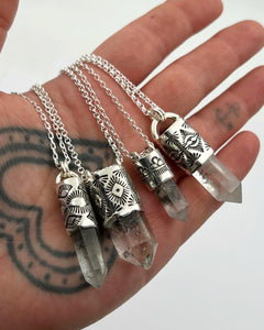 Tibet Quartz Eye/Fan Talisman Necklace