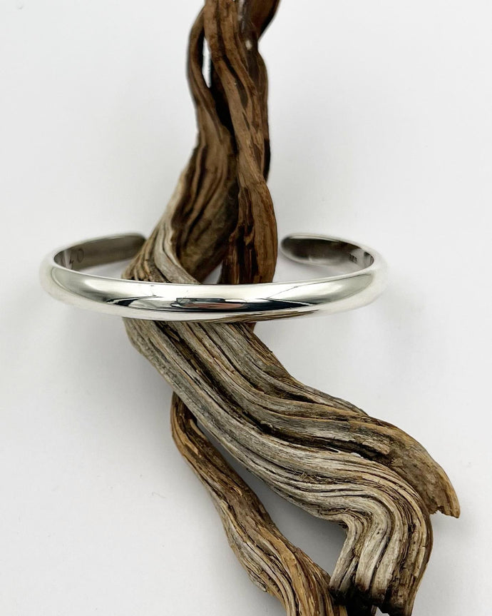 Plain Sterling Silver Stacker Cuff S/M