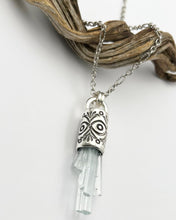 Aquamarine Cluster Eye Talisman Necklace