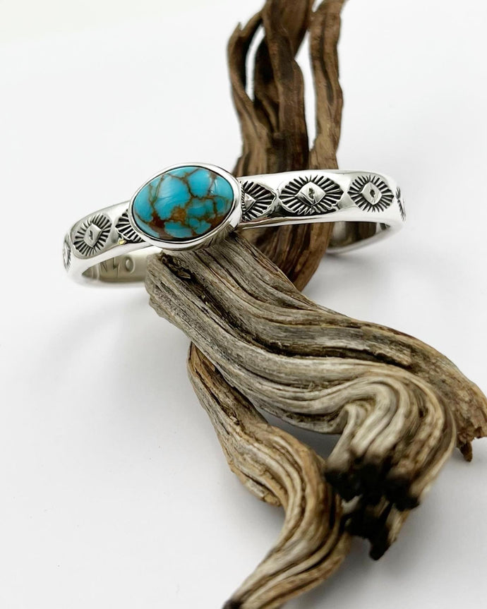 Morenci Turquoise Sunny Vista Heavyweight Stacker Cuff XS