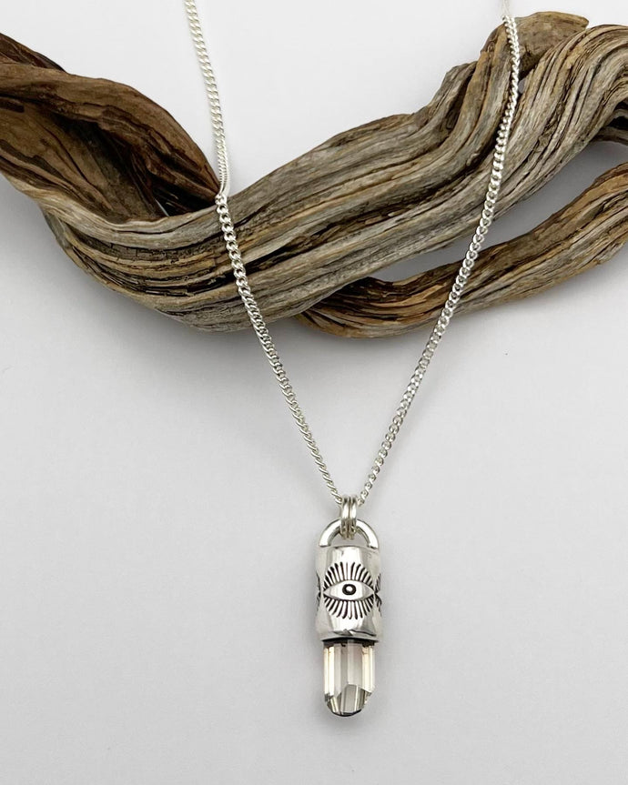Topaz Eye Talisman Necklace