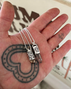 Tibetan Quartz Portal Talisman Necklace