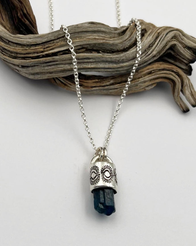 Blue Apatite Eye Talisman Necklace