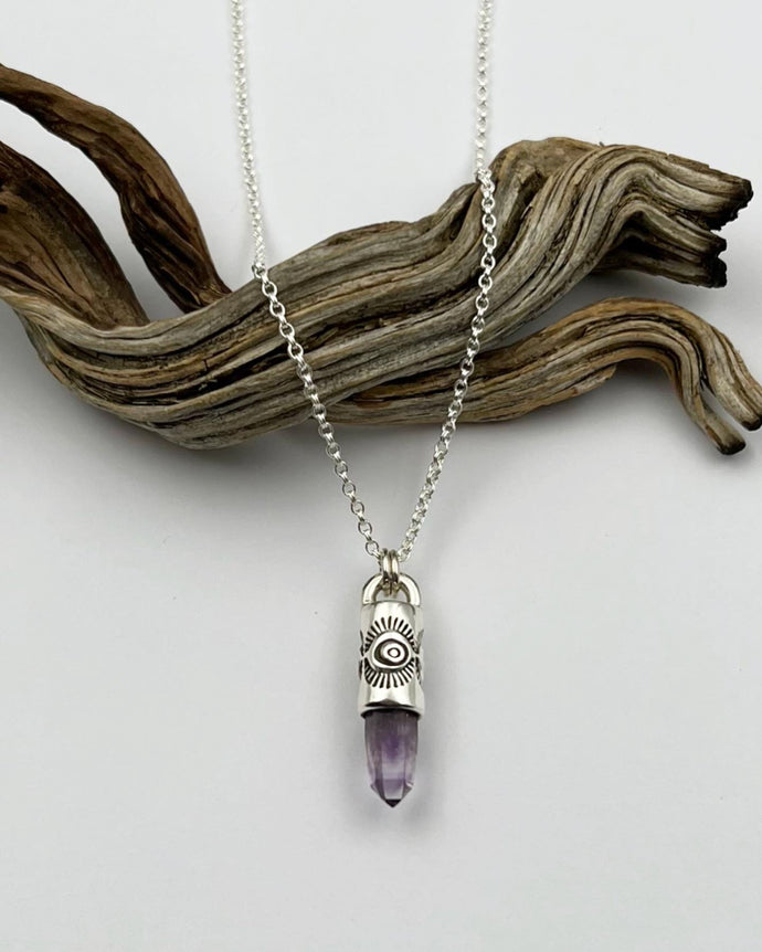 Vera Cruz Amethyst Eye Talisman Necklace