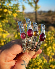 Mustard Yellow Tourmaline Sol Heavyweight Hand Stamped Stacker Cuff XS
