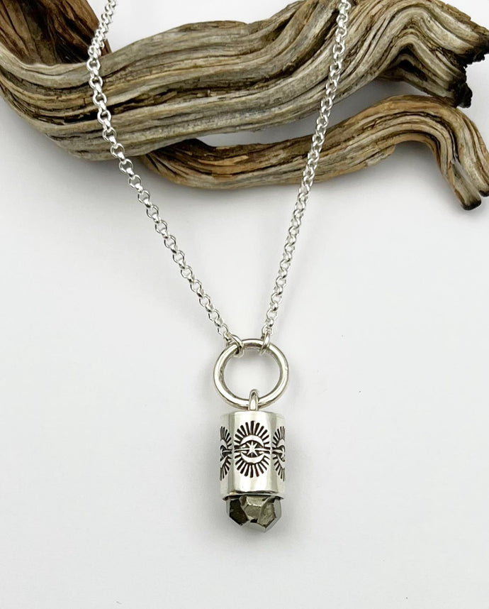 Pyrite Portal O Ring Talisman Necklace