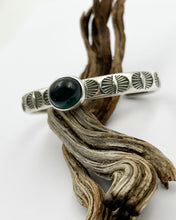 Blue Indicolite Tourmaline Mystic Eye Heavyweight Stacker Cuff S/M