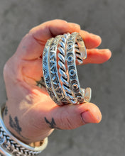 Rattlesnake Hand Stamped Stacker Cuff XS