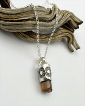 Rosy Mauve Tourmaline Sun Talisman Necklace