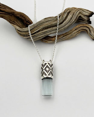 Aquamarine Agave Talisman Necklace