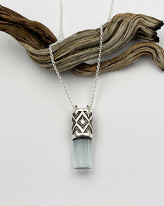 Aquamarine Agave Talisman Necklace
