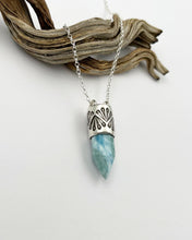 Larimar Fan Talisman Necklace