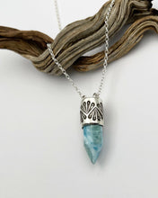 Larimar Fan Talisman Necklace