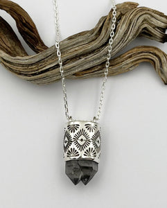 Tibet Quartz Double Point Talisman Necklace