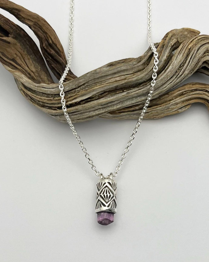 Purple Imperial Topaz Arroyo Talisman Necklace