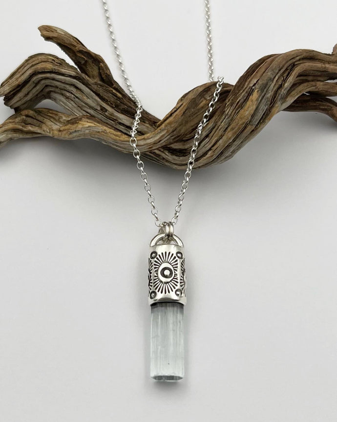 Aquamarine Tumbleweed Talisman Necklace