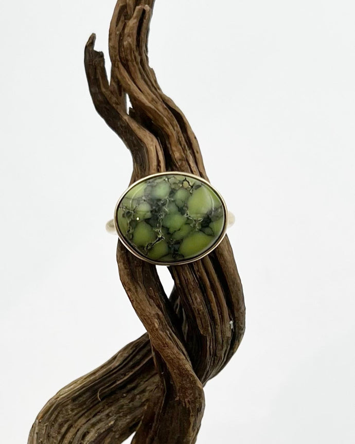 New Lander Variscite 14k Gold Ring 8.5/9
