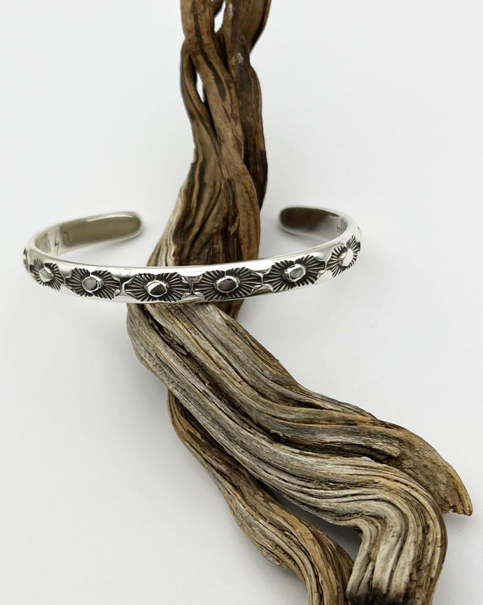 High Noon Hand Stamped Stacker Cuff S/M
