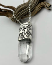 Tabby Clear Quartz Big Eye Talisman Necklace