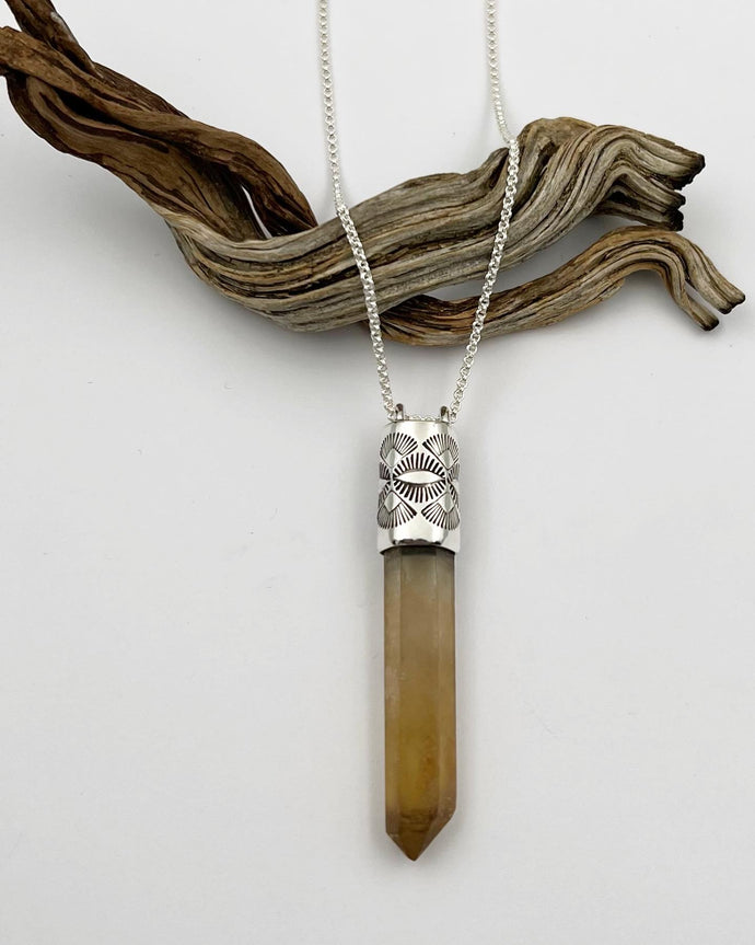 Zambian Citrine Eye Talisman Necklace