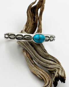 Morenci Turquoise Sage Heavyweight Stacker Cuff S/M