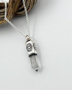 Tibetan Quartz Portal Talisman Necklace