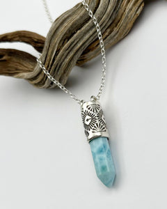 Larimar Sunny Vista Talisman Necklace