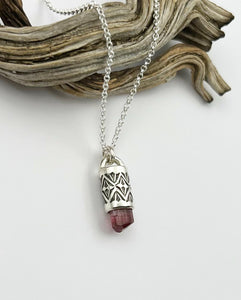 Rubellite Tourmaline Talisman Necklace