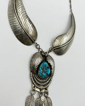 Vintage Turquoise Leaf Necklace