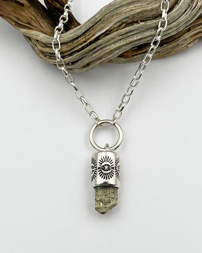 Yellow Apatite Portal O Ring Talisman Necklace