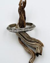 Heavyweight Triangle Wire Arroyo Hand Stamped Sterling Silver Cuff S/M