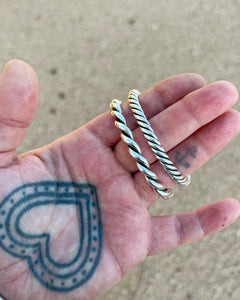 Chunky Cable Twist Stacker Cuff XS