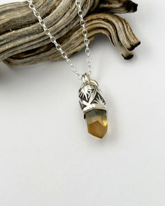 Tangerine Quartz Talisman Necklace