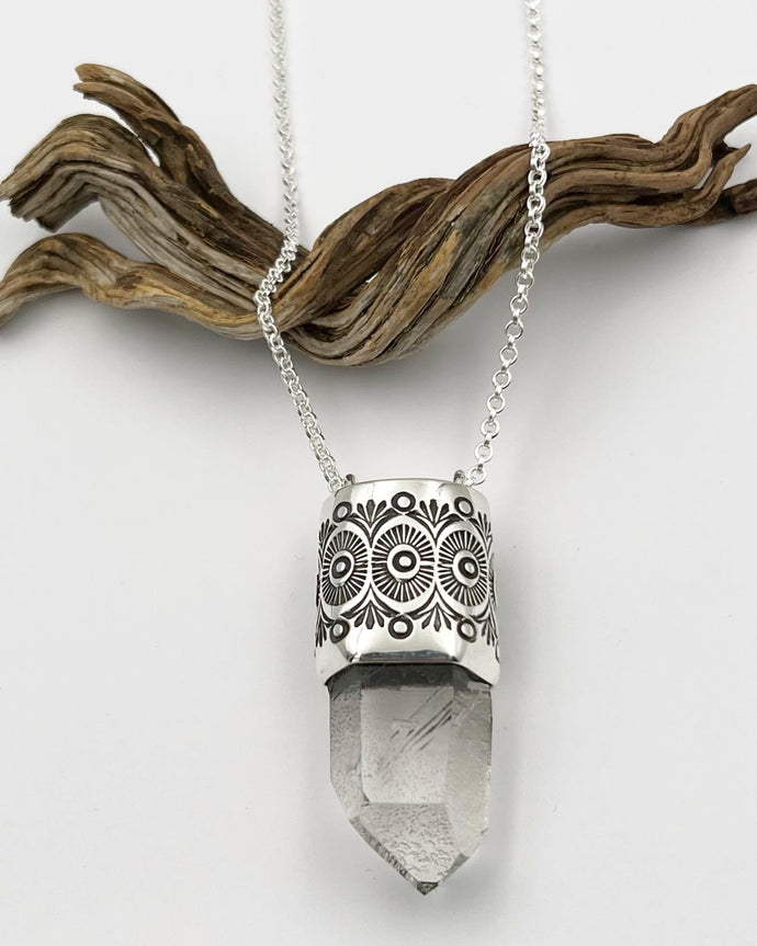 Starbrary Quartz Desert Flower Talisman Necklace