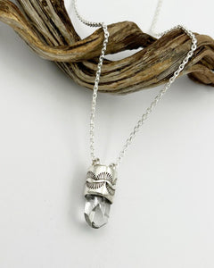 Danburite Fan Talisman Necklace