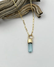Aquamarine O Ring 14k Gold Talisman Necklace