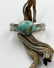 Thunderbird Turquoise Chunky Double Band Cuff XS