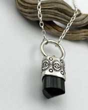 Black Tourmaline ORing Portal Talisman Necklace