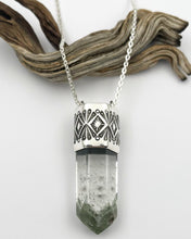 Chlorite Phantom Quartz Fan Talisman Necklace