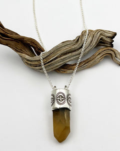 Zambian Window Citrine Portal Talisman Necklace
