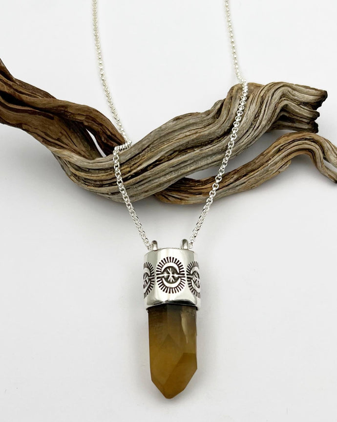 Zambian Window Citrine Portal Talisman Necklace