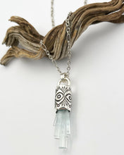 Aquamarine Cluster Eye Talisman Necklace