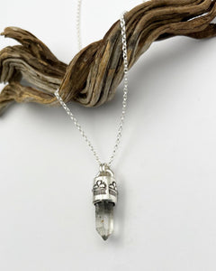 Tibetan Quartz Raincloud Talisman Necklace