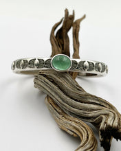 Light Green Tourmaline Eye Heavyweight Stacker Cuff M/L