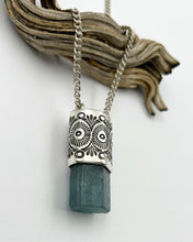Aquamarine Desert Flower Talisman Necklace